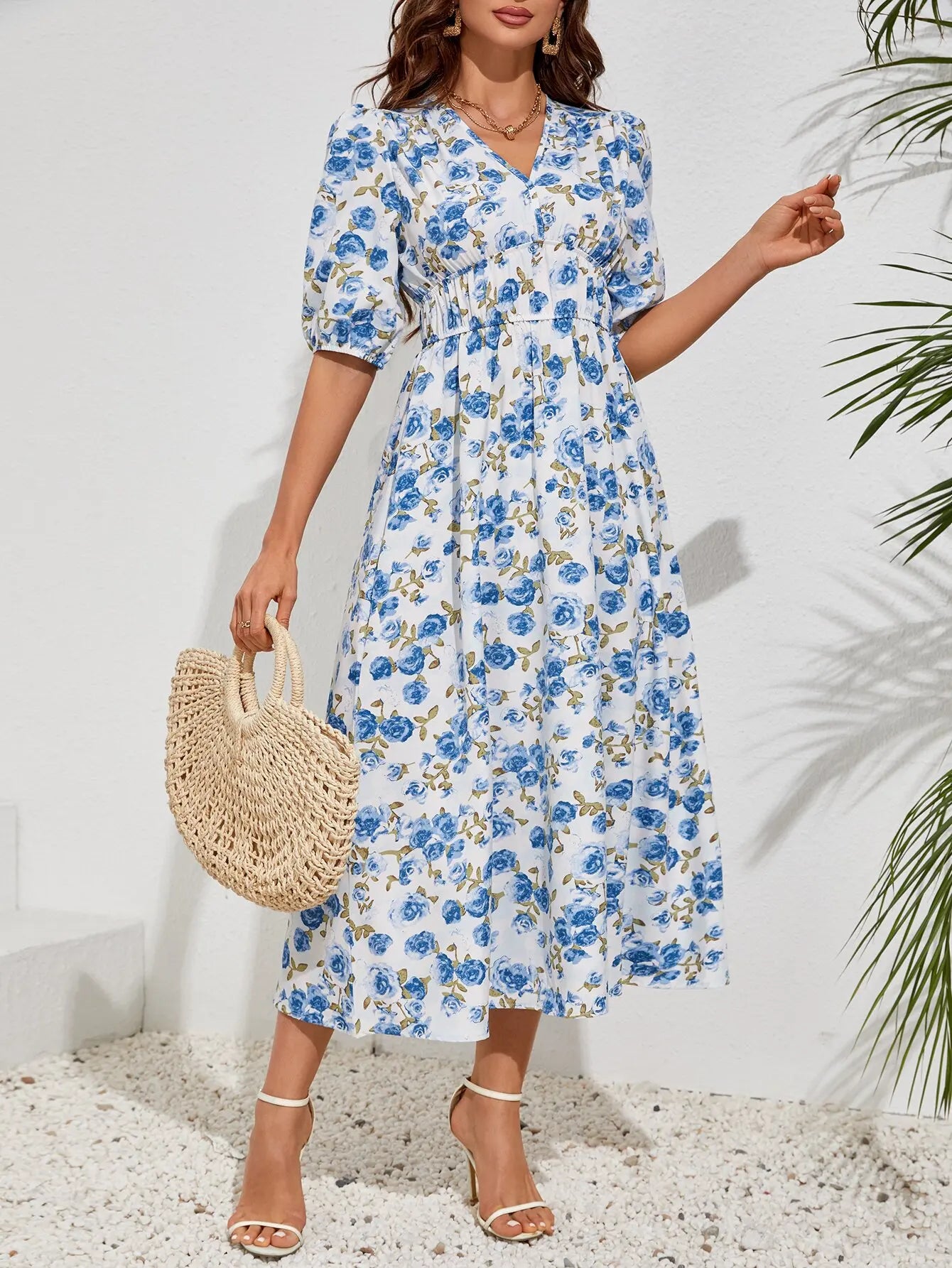 Women Summer Floral Long Dress,Fashion Women's Bohemian Dresses,Woman Clothing,Woman Clothes,Sundress,New In Dress 2025