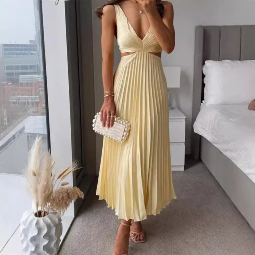 summer dress 2025 vestidos para mujer fashion hollow out dress sexy dresses party dress suspenders long dresses for woman