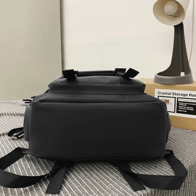 School bag, male college student, trendy brand, campus backpack, double shoulder bag, female, Korean style, simple, versatile, t