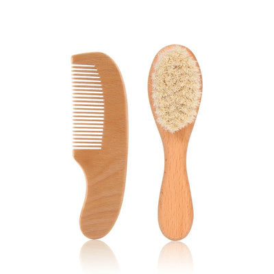 2pcs baby wood brush