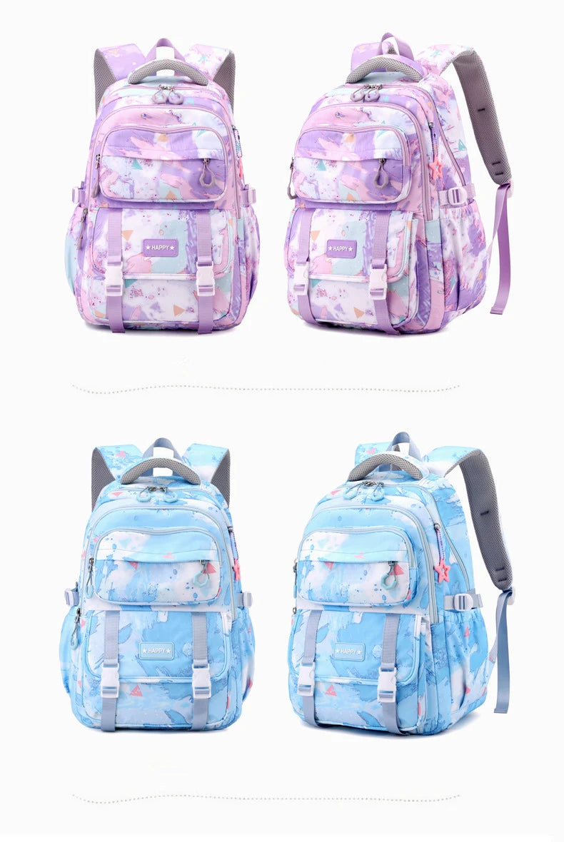 Middle School Student Backpack Children Set School Bags for Girls Kids Schoolbags Waterproof Book Bag With Lunch Bag Pencil case
