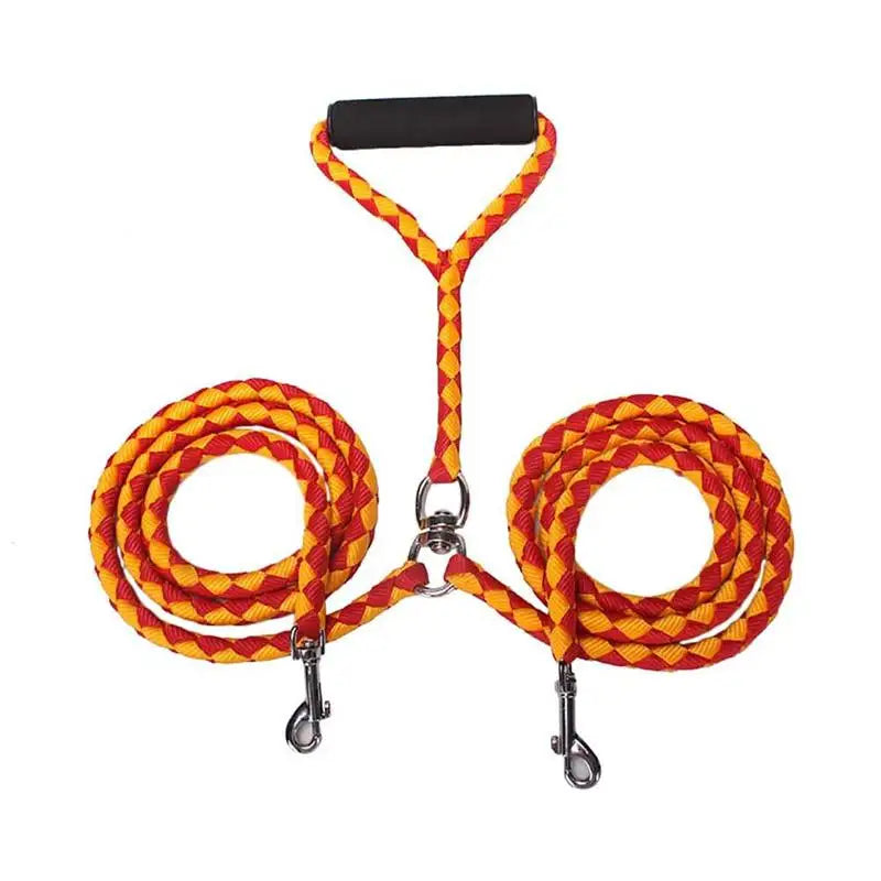 1.4m Dog Double Leash 2-Way Couplers