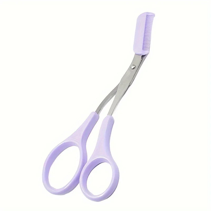 Safe Stainless Steel Eyebrow Scissors Comb