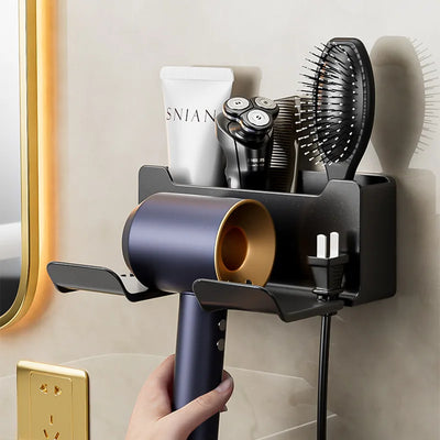 Wall mounted dryer storage rack