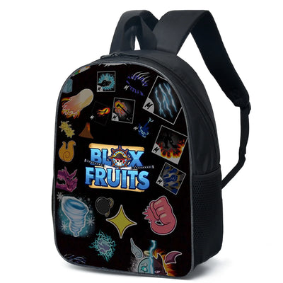 ROBLOX Blox Fruits Primary School Bag Children's Cartoon Backpack Backpack Kawaii Cartoon School Bag Mochila