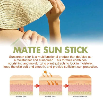 Sunscreen Stick Matte Sun Stick Refreshing SPF50+ PA+++ UV Protective Cream Anti Oxidant Oil-control SunCream Cosmetics New