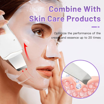 Electric Ultrasonic Skin Scrubber Facial Lifting Spatula