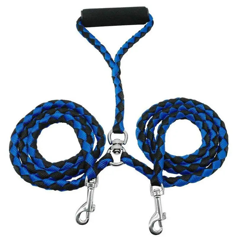 1.4m Dog Double Leash 2-Way Couplers