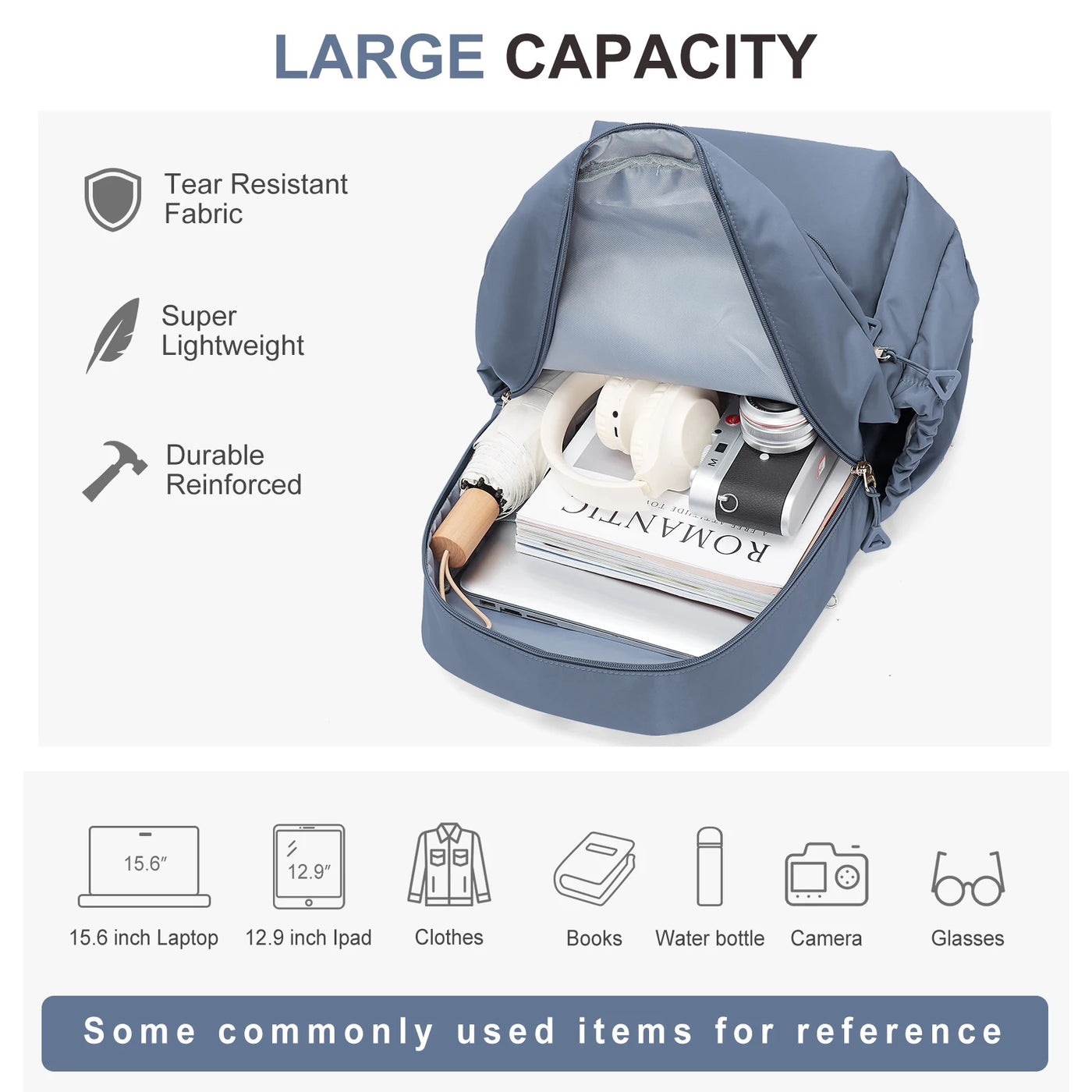 School bag, preppy, cute, light, large capacity, simple, backpack, junior high school students, college students commuting bag