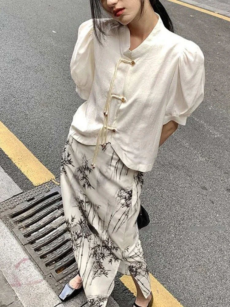 Vintage Tie Dye 2025 Spring New Fashion High Waist Women Skirt Fairy Y2k Aesthetic Elegant Skirts Split Harajuku Casual Falda