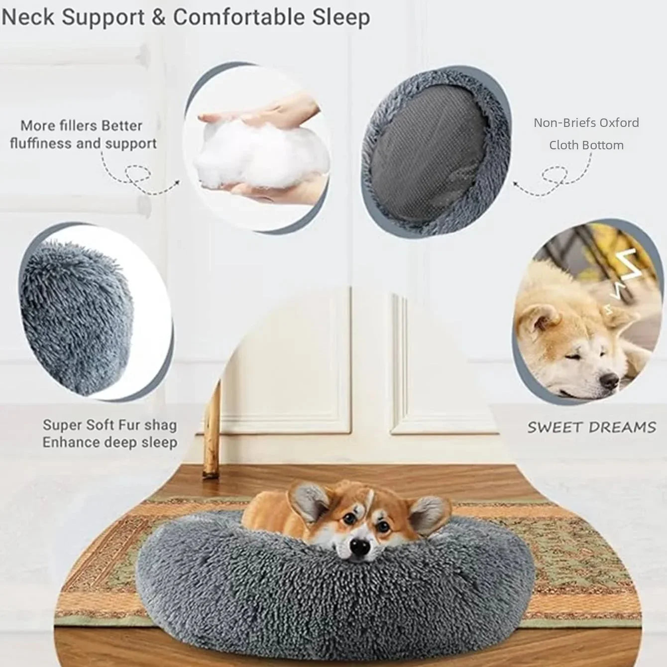 Super Soft Round Dog Bed