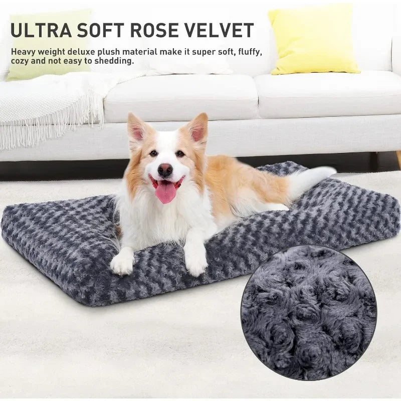 Deluxe Washable Plush Dog Bed
