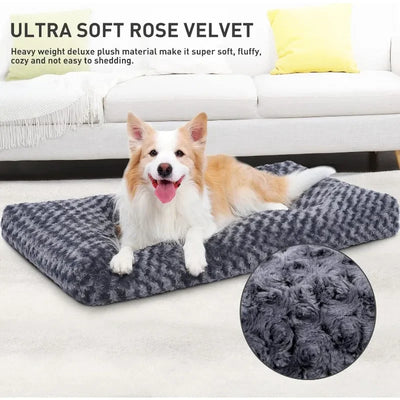 Deluxe Washable Plush Dog Bed