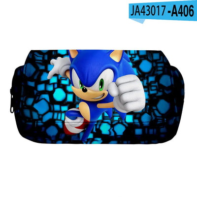 Sonic Backpack Primary and Middle School Students Schoolbag Boys Girls Anime Cartoon School Bag Mochila Zipper Shoulders