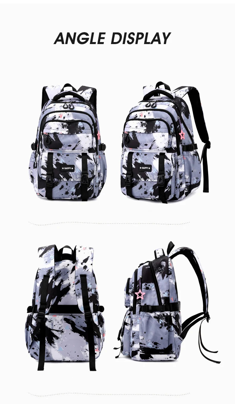 Middle School Student Backpack Children Set School Bags for Girls Kids Schoolbags Waterproof Book Bag With Lunch Bag Pencil case