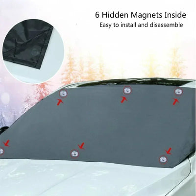 Sunshade Cover Car Windshield Snow Sun Shade Waterproof Protector Automobile Magnetic Cover Car Front Windscreen Cover