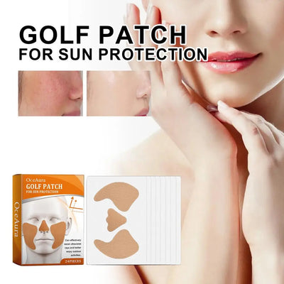 24pcs Sunscreen Face Nose Patch UV Protection Patch Summer Outdoor Cool Sunscreen Sticker Golf Gel Facial Patches