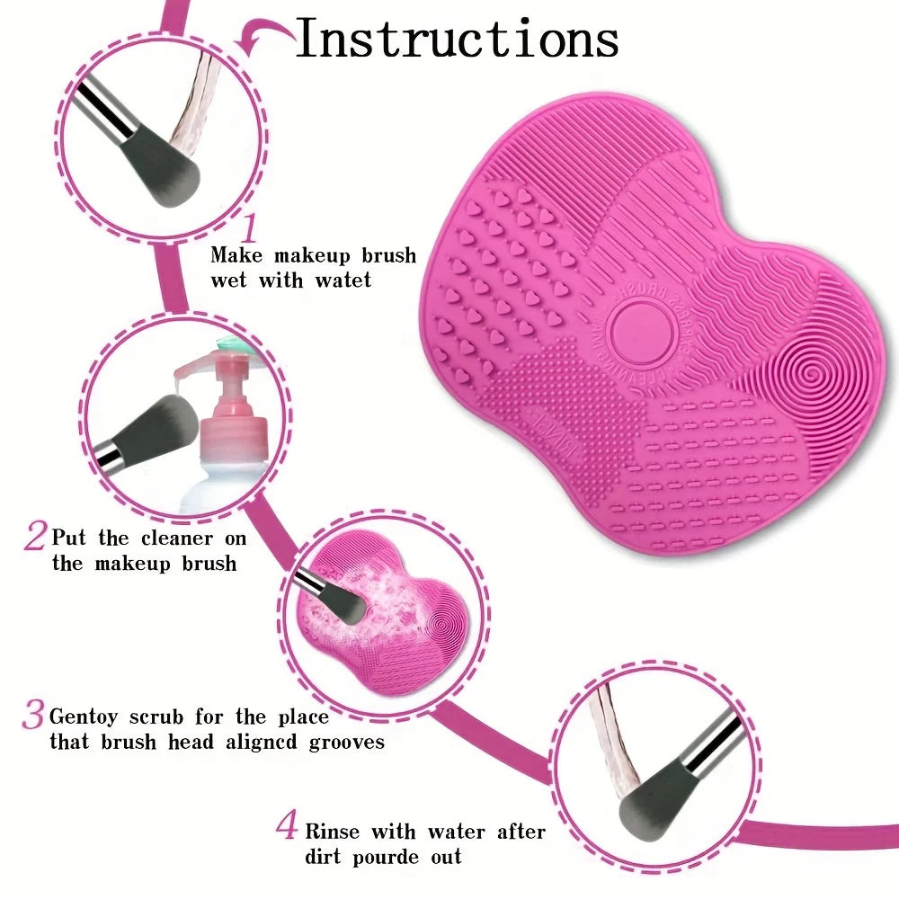 Silicone Apple-Shaped Brush Scrubbing Pad