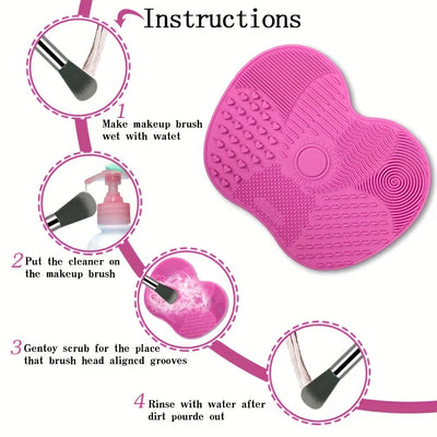 Silicone Apple-Shaped Brush Scrubbing Pad