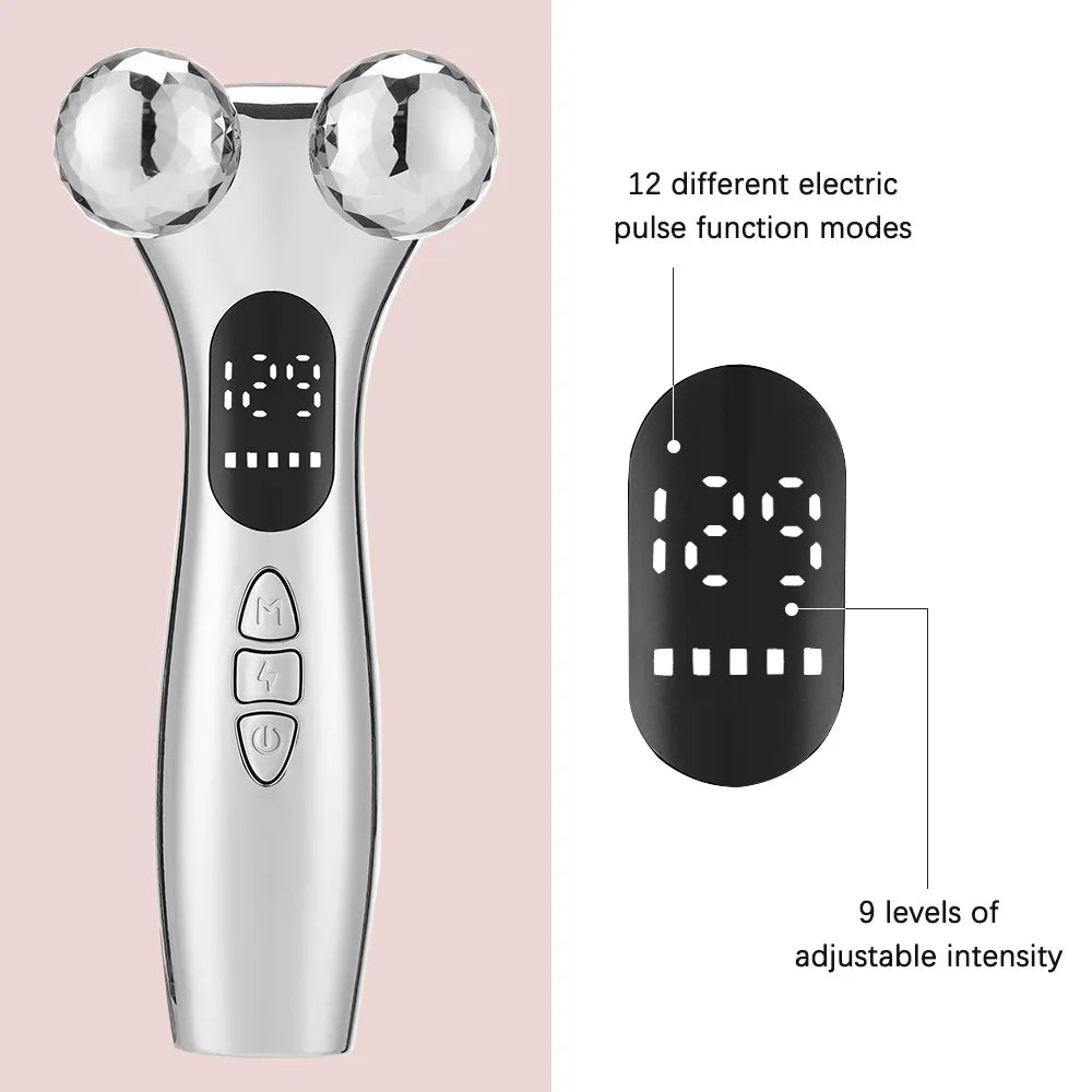 EMS V-Face Slimmer & 4D Facial Massage Roller