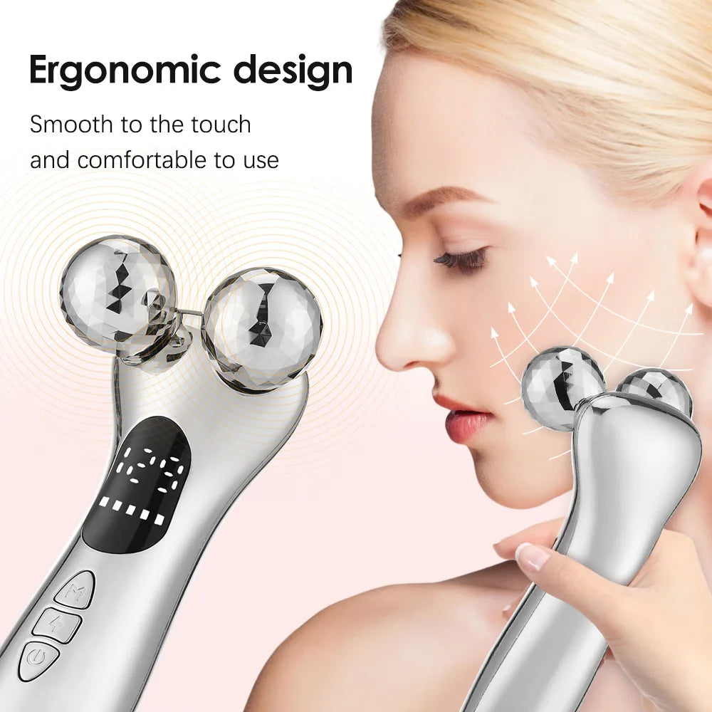 EMS V-Face Slimmer & 4D Facial Massage Roller