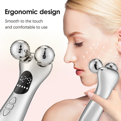 EMS V-Face Slimmer & 4D Facial Massage Roller