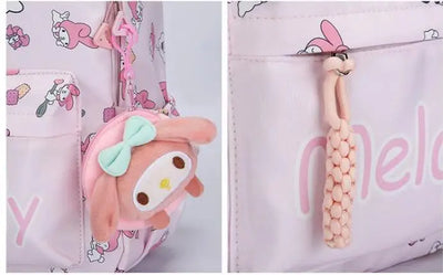 Kuromi Backpack Student School Bag Primary and Middle kawaii Cartoon Girls School Bag Mochila