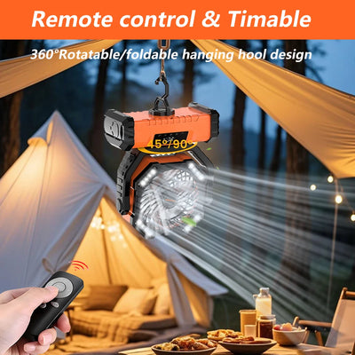 New 20000mAh Portable LED Camping Fan