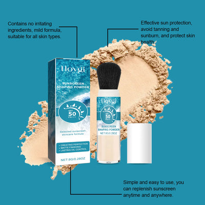 SPF50 Sunscreen Loose Powder Covering Pore Oil Control Translucent Matte Sunblock Waterproof Full Coverage Makeup Setting Powder