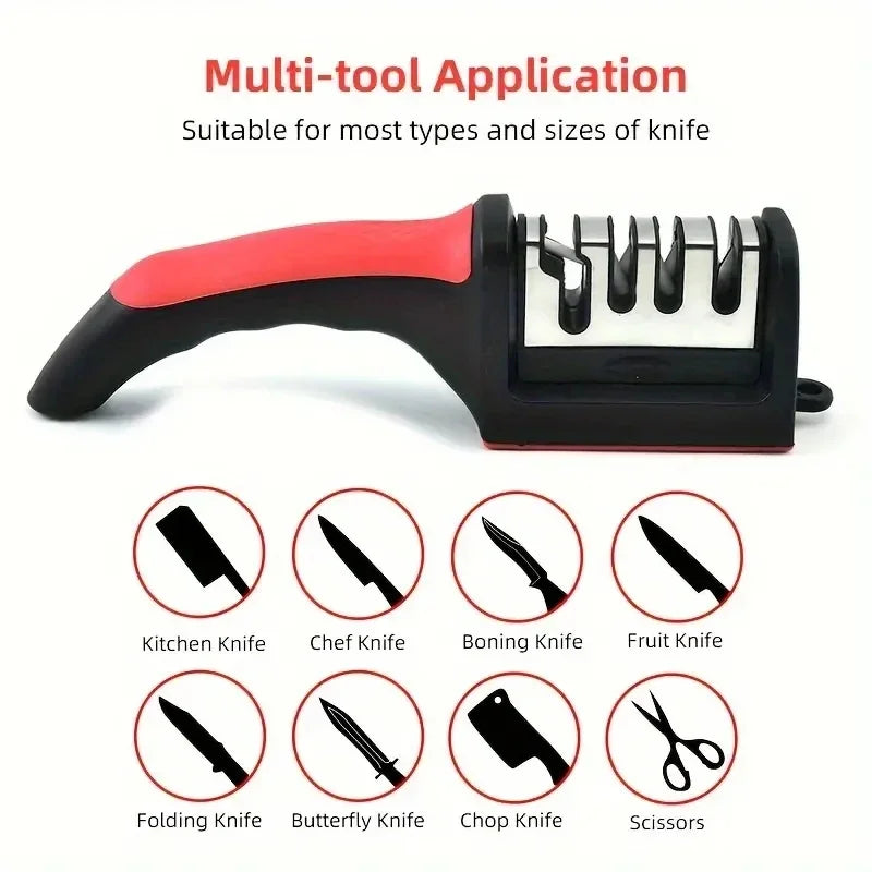 3-Segment Stainless Steel Knife Sharpener