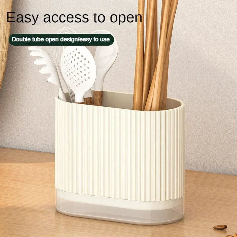 Wall-Mounted Kitchen Spoon Chopstick Holder