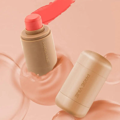 Summer Pocket Blush Stick 3-in-1Blush Stick Lasting Brightens Facial Cheek Stick Moisturizing Lip Gloss Makeup Easy To Apply