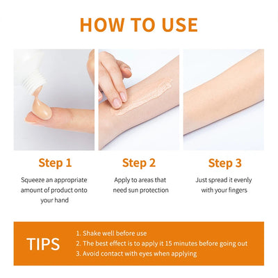 SPF40 Tinted Sunscreen Nicotinamide Vitamin C Mineral Sunblock With Zinc Oxide & Titanium,UV-Proof Sun Block Whitening Cream