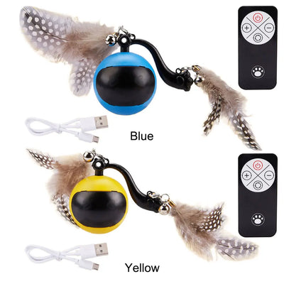 Automatic Rolling Feather Cat Toy