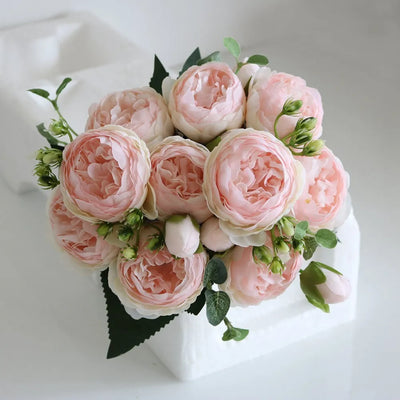 30CM Fake Roses Silk Peony Flower