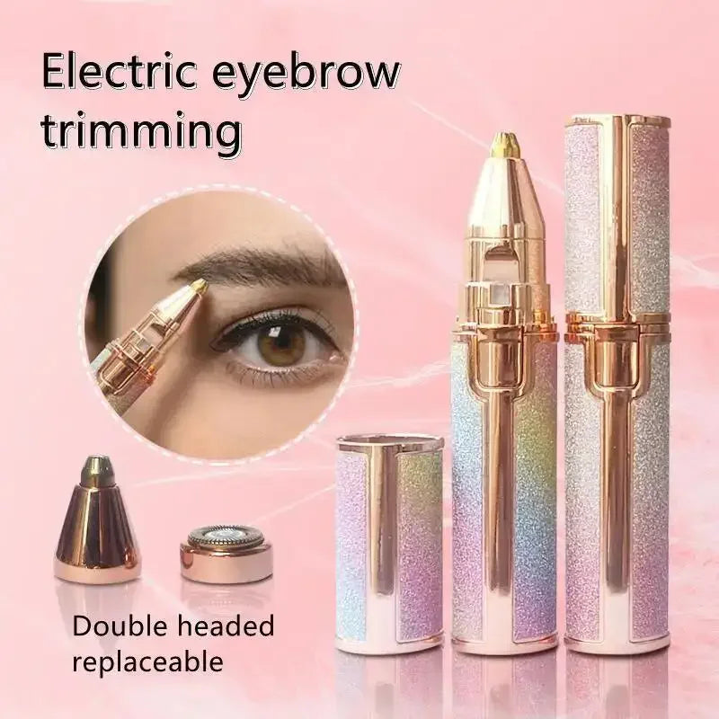 Portable 2-in-1 Electric Epilator Eyebrow Trimmer