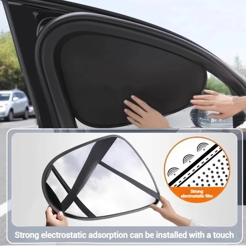 Car Side Window Sunshade 4-Layer Sun Block Film Cloth Sun Visor Summer UV Protection Window Curtain Car Sun Shade Cover