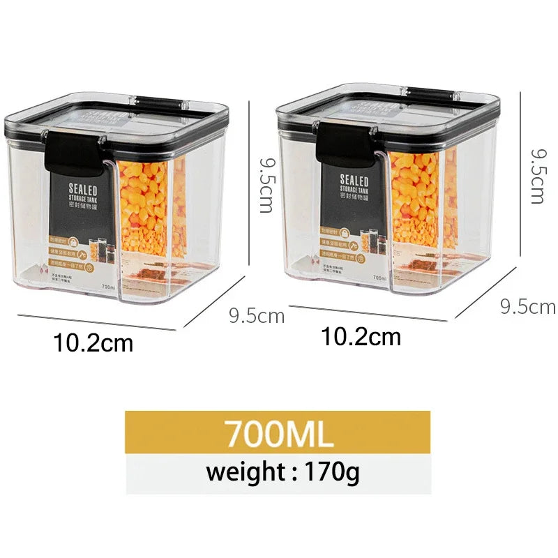 Stackable Food Storage Containers Jars Set