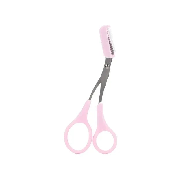 Safe Stainless Steel Eyebrow Scissors Comb