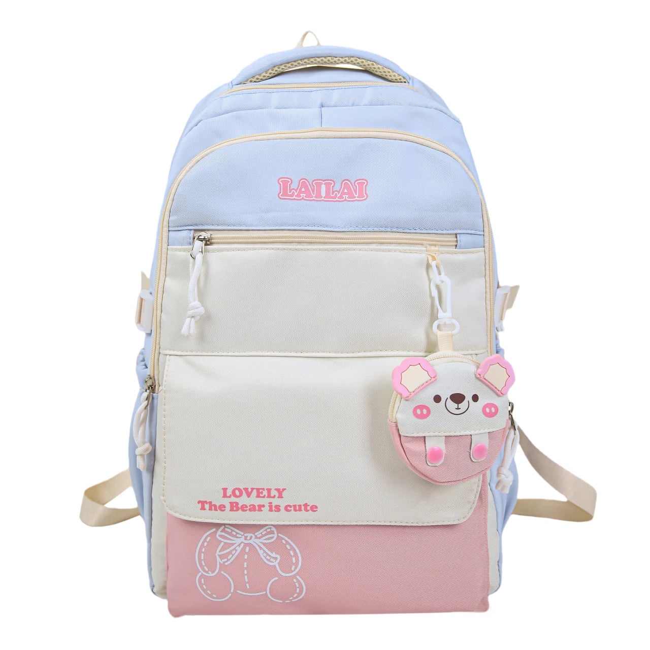 Schoolbag, a lightweight and large - capacity backpack designed for junior high school girls, aiming to relieve pressure and pro