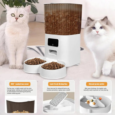 Smart Pet Feeder with Dual Bowls