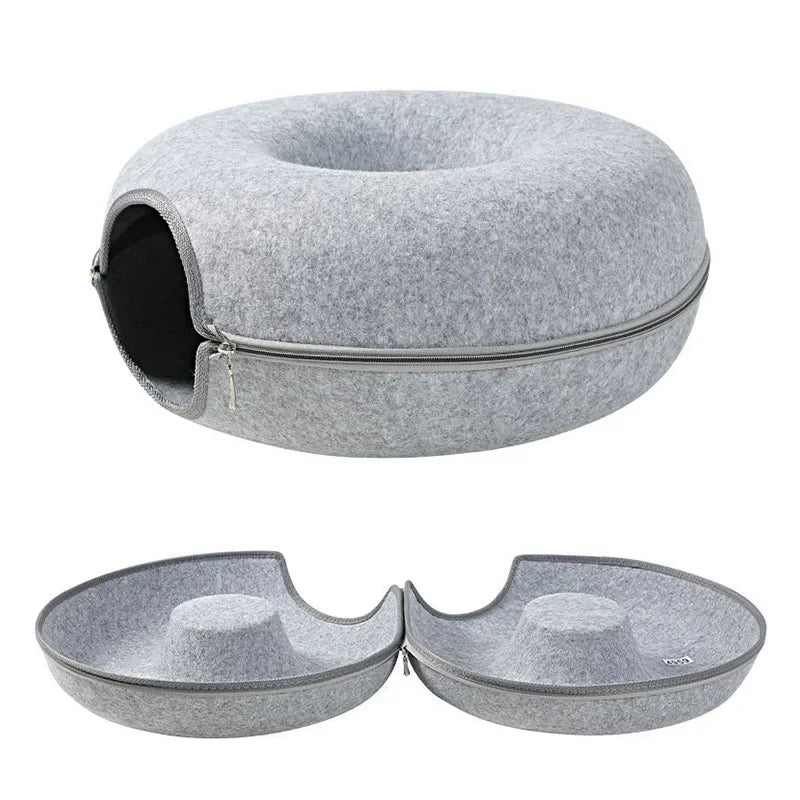 2 Cat Donut Bed & Tunnel