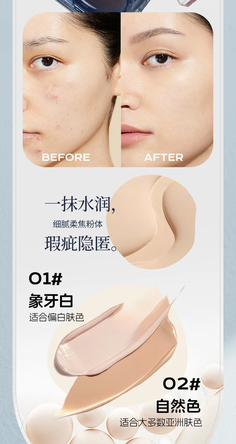 Whitening Sunscreen Air Cushion BB Cream Concealer Waterproof Sweatproof 50x Sunscreen Foundation