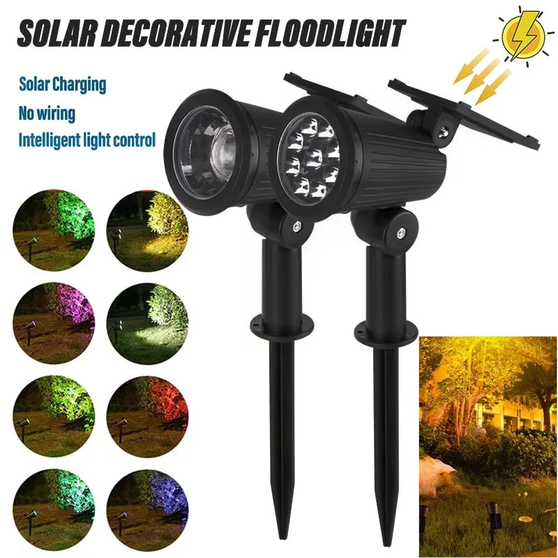 9-LED Solar Landscape Spotlight