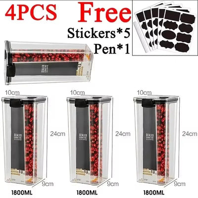 Stackable Food Storage Containers Jars Set