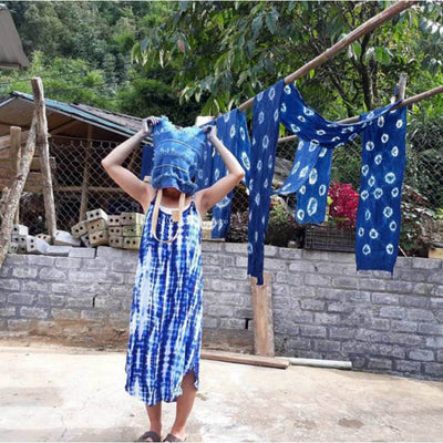 No-cook Indigo Dark Blue Clothes Dye Tie-dye Material Package Grass and Wood Dyeing Agent Diy Clothes Refurbishing Dye