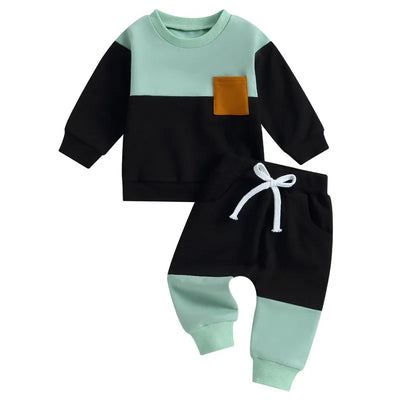 Baby Contrast Color Pant Sets