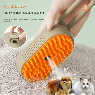 3-in-1 Steamy Dog Electric Spray Massage  Brush