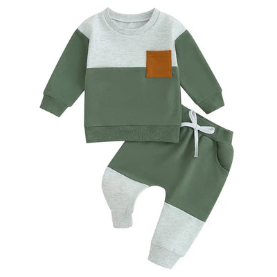Baby Contrast Color Pant Sets