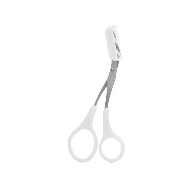 Safe Stainless Steel Eyebrow Scissors Comb